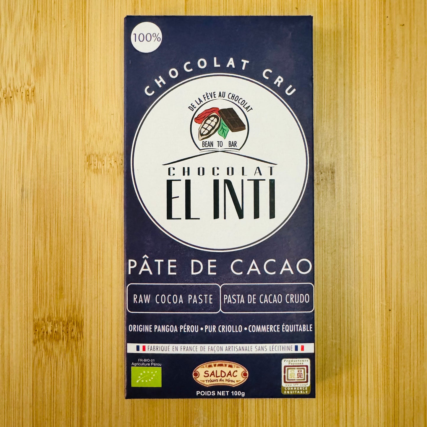 Chocolat cru 100% BIO