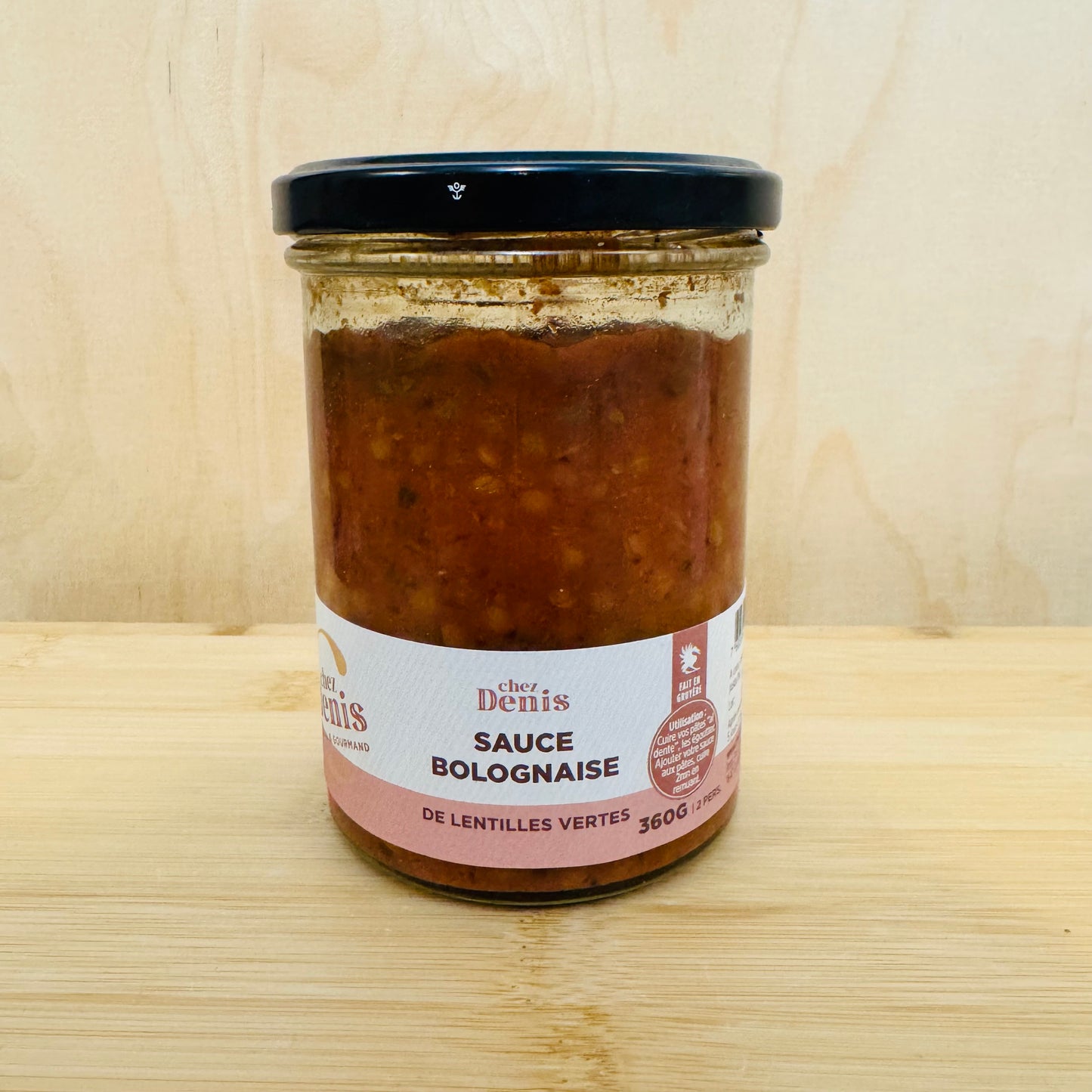 Sauce bolognaise de lentilles vertes
