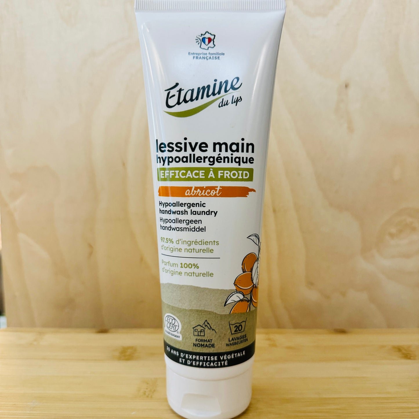 Lessive main hypoallergénique abricot