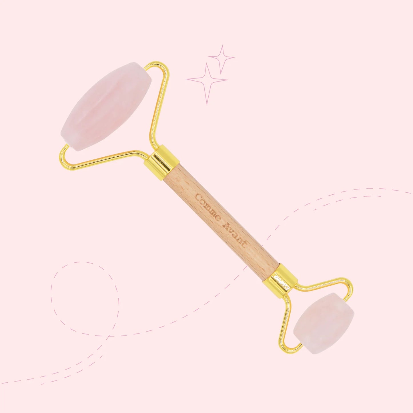 Rouleau visage en quartz rose