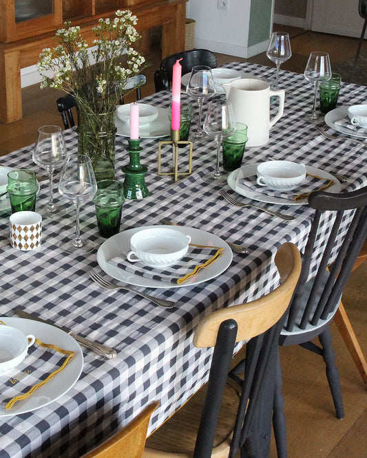 Nappe carreaux vichy "réglisse"