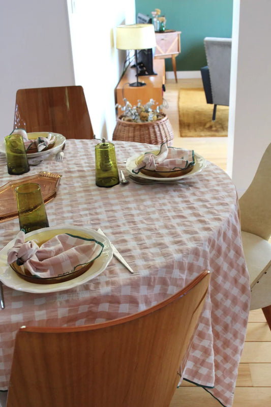 Nappe carreaux vichy "macaron"