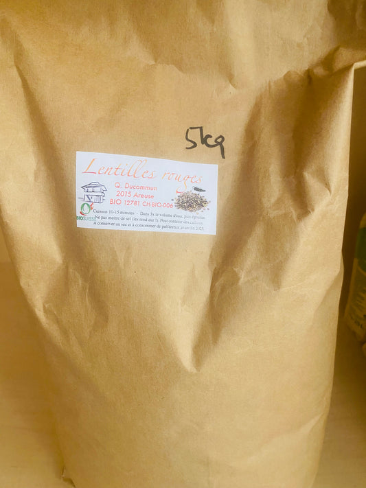 Lentilles rouges BIO sac de 5 kilos