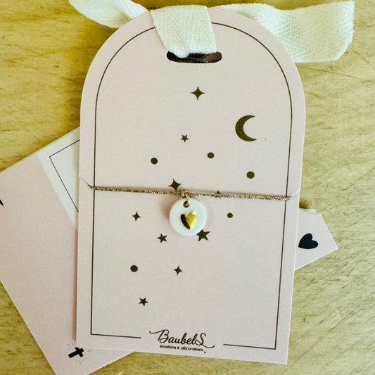 Bracelet médaillon cœur