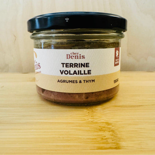 Terrine volaille agrumes et thym