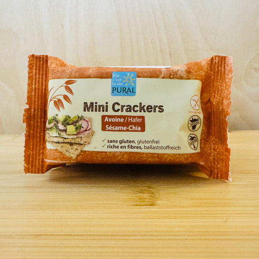 Mini crackers avoine - sésame - chia - sans gluten BIO