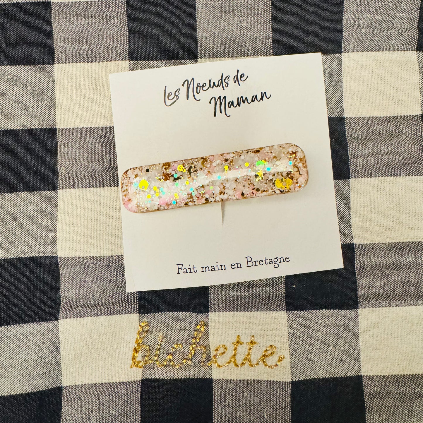 Mini barrette en résine