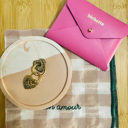 Boucles d'oreilles cœur doré