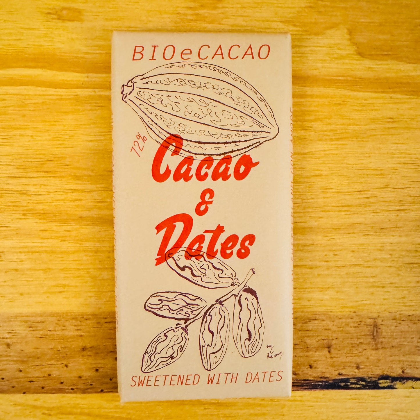 Chocolat 72% (sucré naturellement avec des dattes) BIO