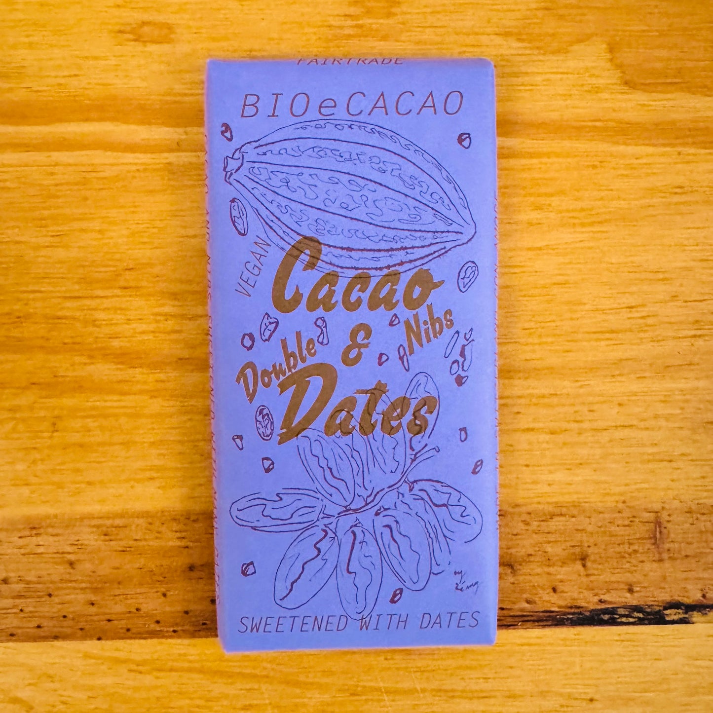 Chocolat 51% éclats de cacao(sucré naturellement avec des dattes) BIO