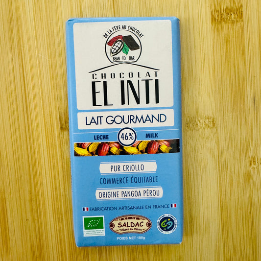 Chocolat lait gourmand 46% BIO