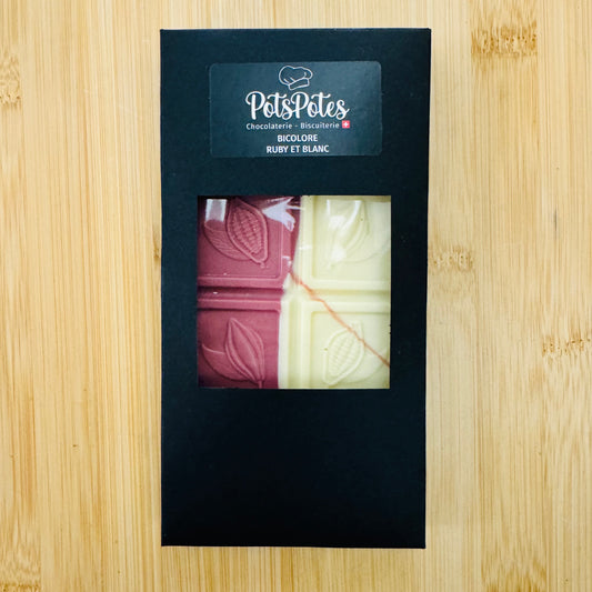 Bicolore ruby et blanc