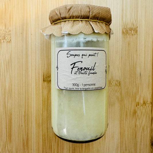 Soupe de fenouil et truite fumée