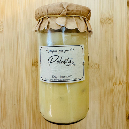 Soupe de polenta et morilles