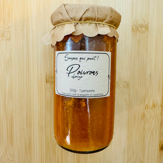 Soupe de poivrons et chorizo