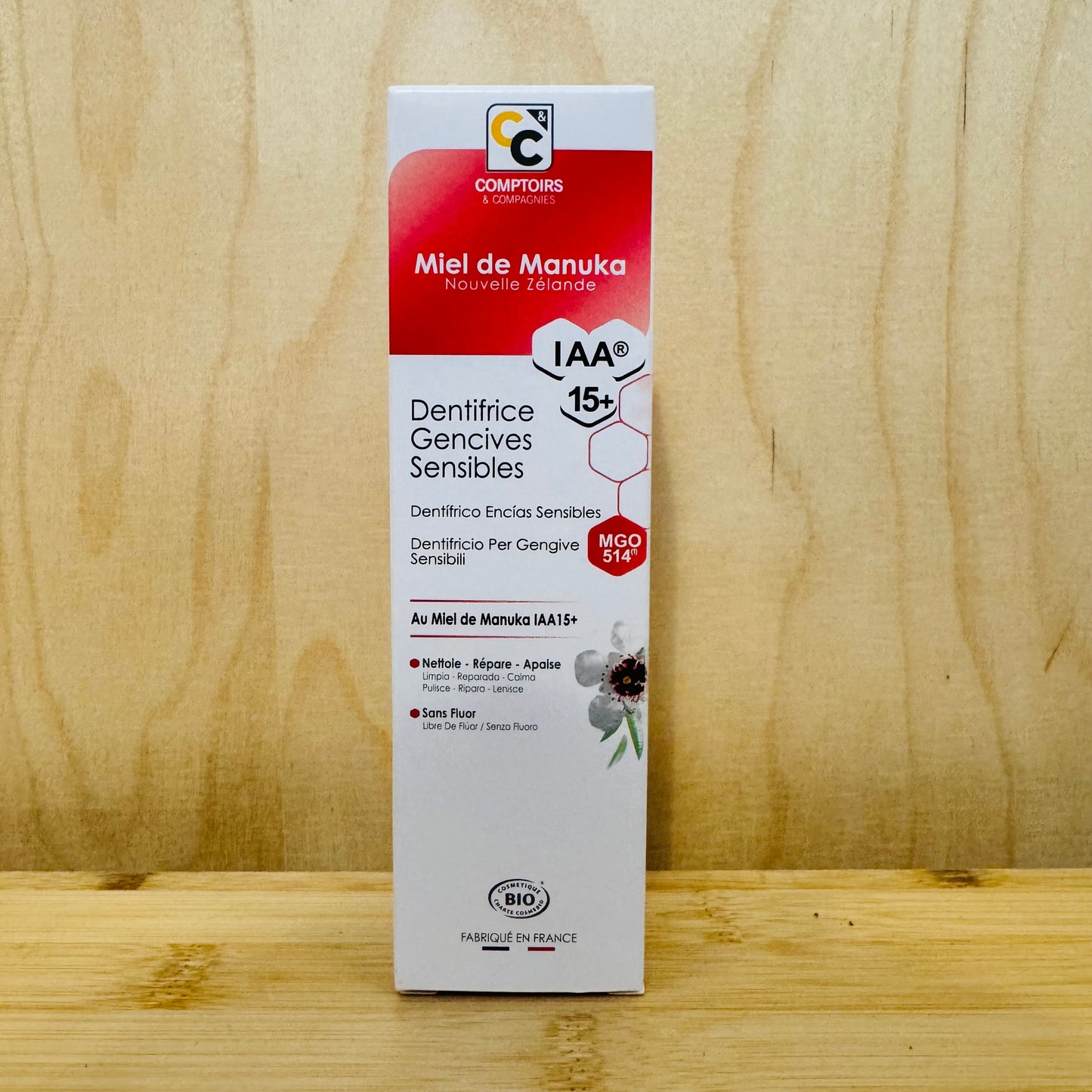Dentifrice gencives sensibles miel de manuka