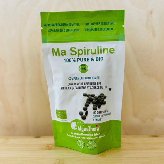 Spiruline pure et BIO en comprimé