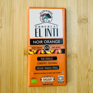 Chocolat noir orange 63% BIO