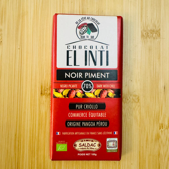 Chocolat noir piment 70% BIO