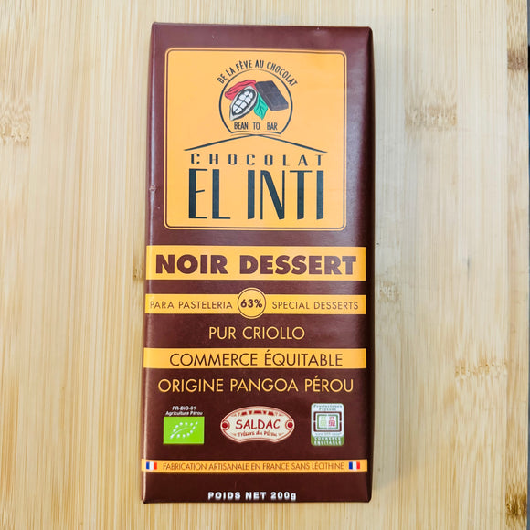 Chocolat noir dessert 63% BIO