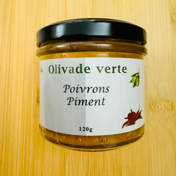 Olivade verte poivrons piment