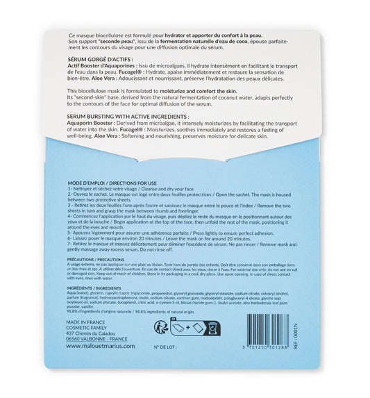 Masque BIO cellulose hydratant et nourrissant