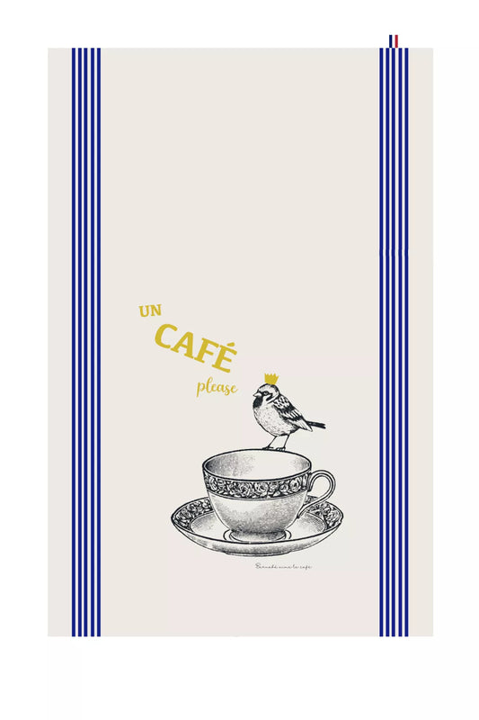 Torchon de cuisine sérigraphié "café"