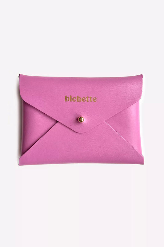 Enveloppe carte rose "bichette"