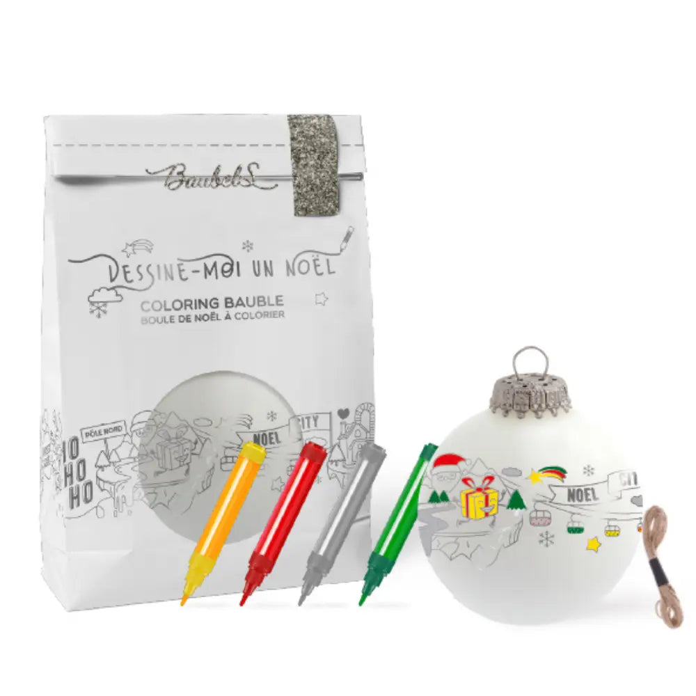 Kit DIY Boule de Noël à colorier