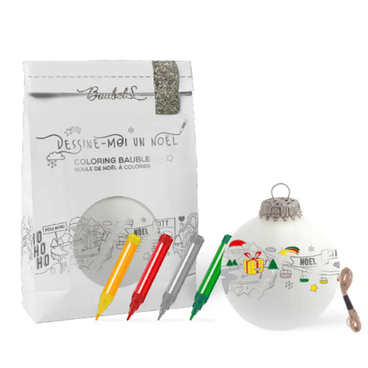 Kit DIY Boule de Noël à colorier