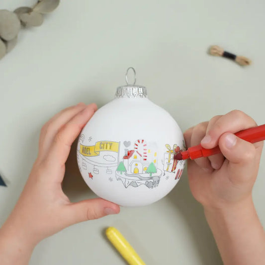 Kit DIY Boule de Noël à colorier