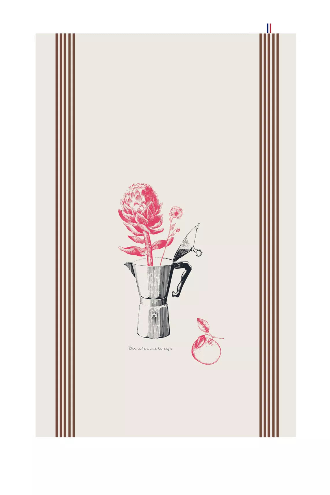 Torchon de cuisine sérigraphié "cafetière"