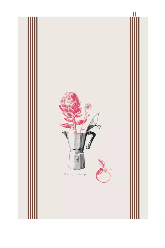Torchon de cuisine sérigraphié "cafetière"