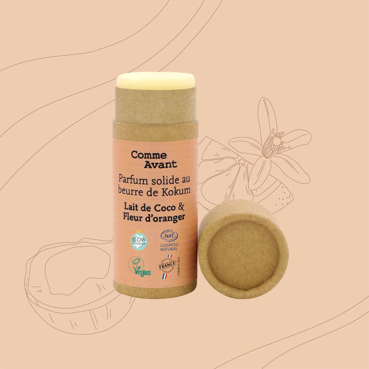 Parfum solide lait de coco & fleur d'oranger