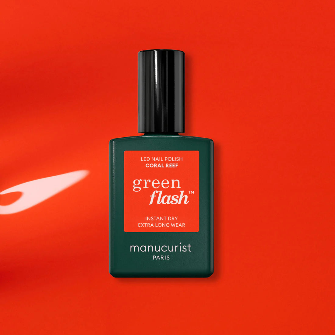 Vernis à ongles semi-permanent orange rouge (Coral Reef)