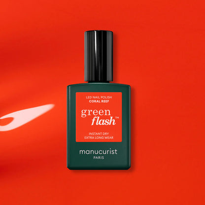 Vernis à ongles semi-permanent orange rouge (Coral Reef)