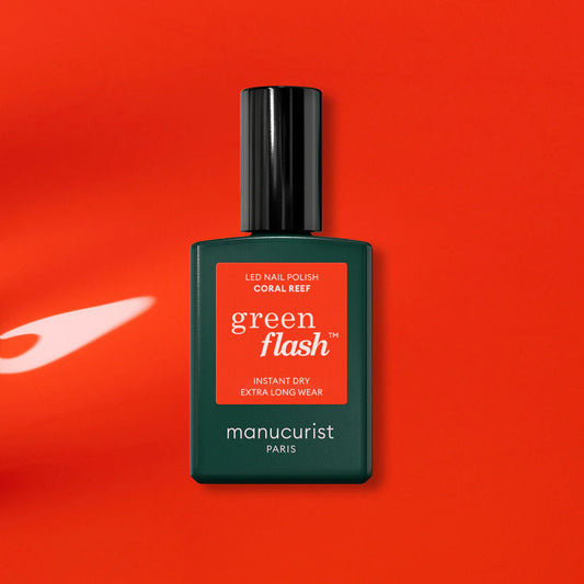 Vernis à ongles semi-permanent orange rouge (Coral Reef)