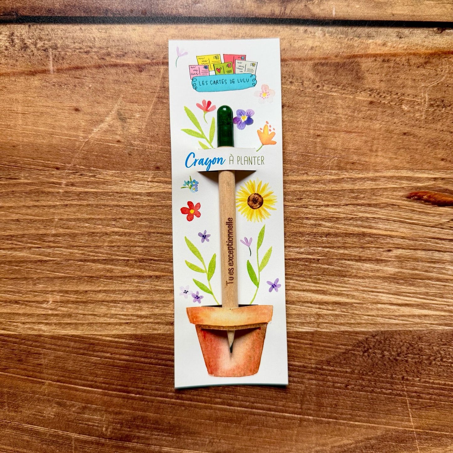 Crayon à planter en bois (plusieurs messages)