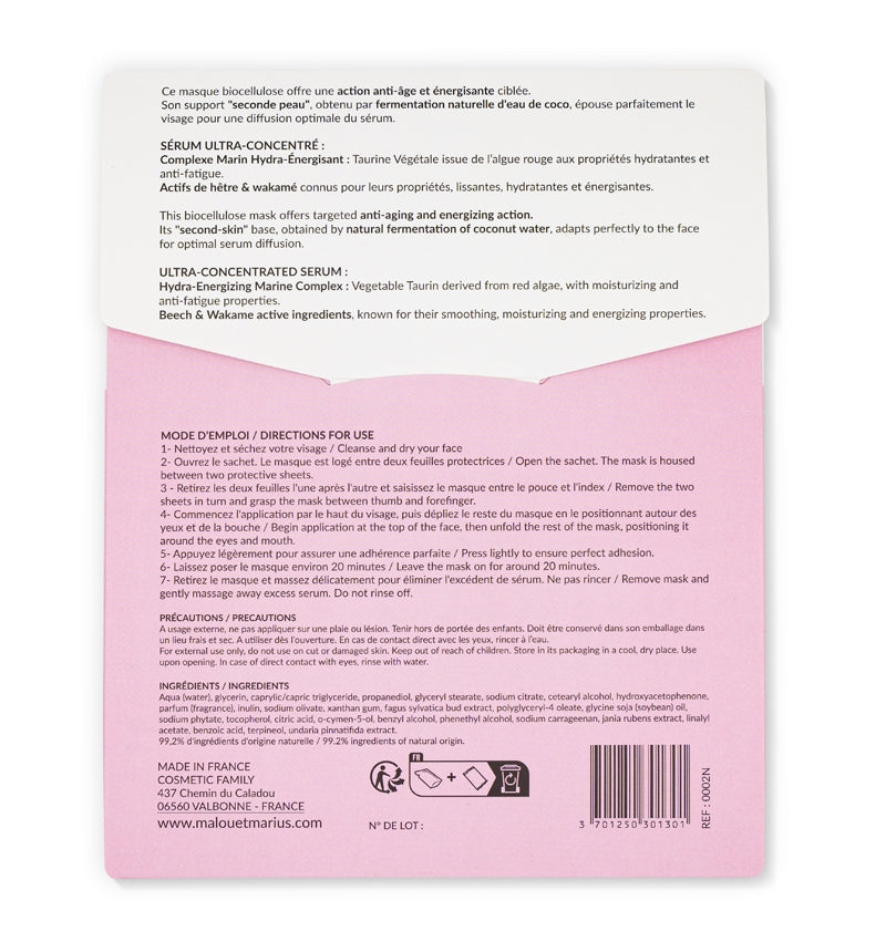 Masque BIO cellulose anti-âge et vitalité