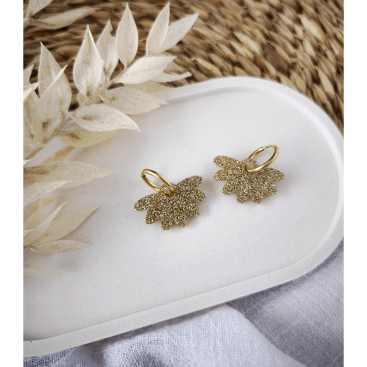 Boucles d'oreilles marguerite doré