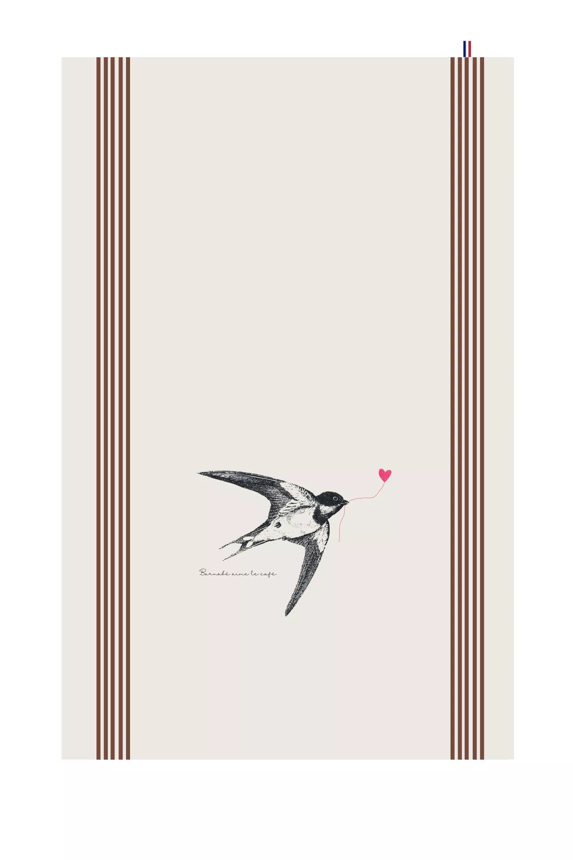 Torchon de cuisine sérigraphié "hirondelle"