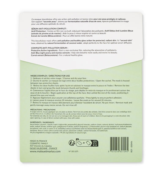 Masque BIO cellulose oxygénant + revitalisant