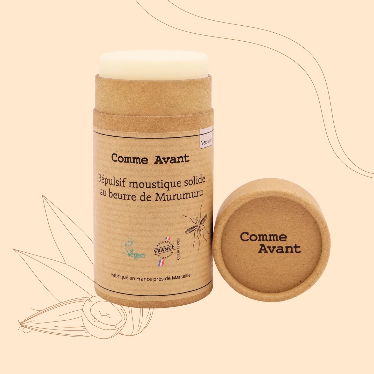 Répulsif anti-moustique solide au beurre de murumuru