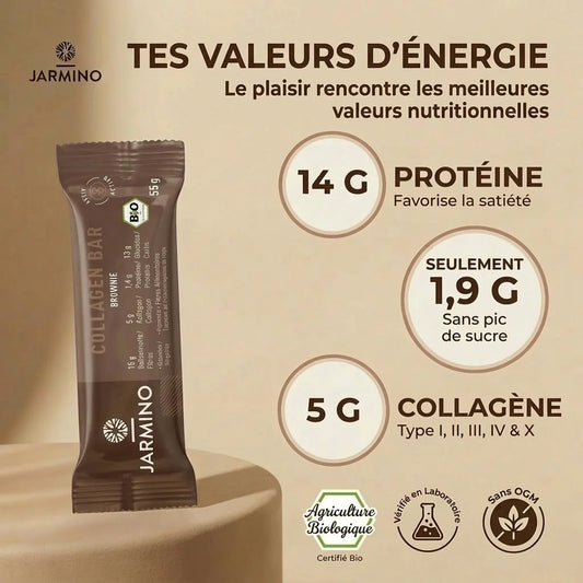 Barre de collagène saveur brownie