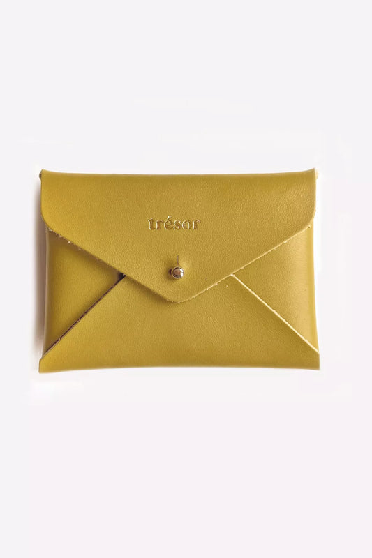 Enveloppe carte jaune "trésor"