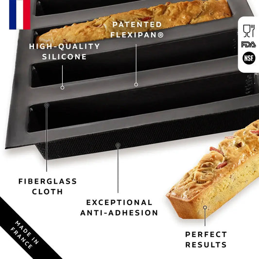 Moules 5 cakes longs