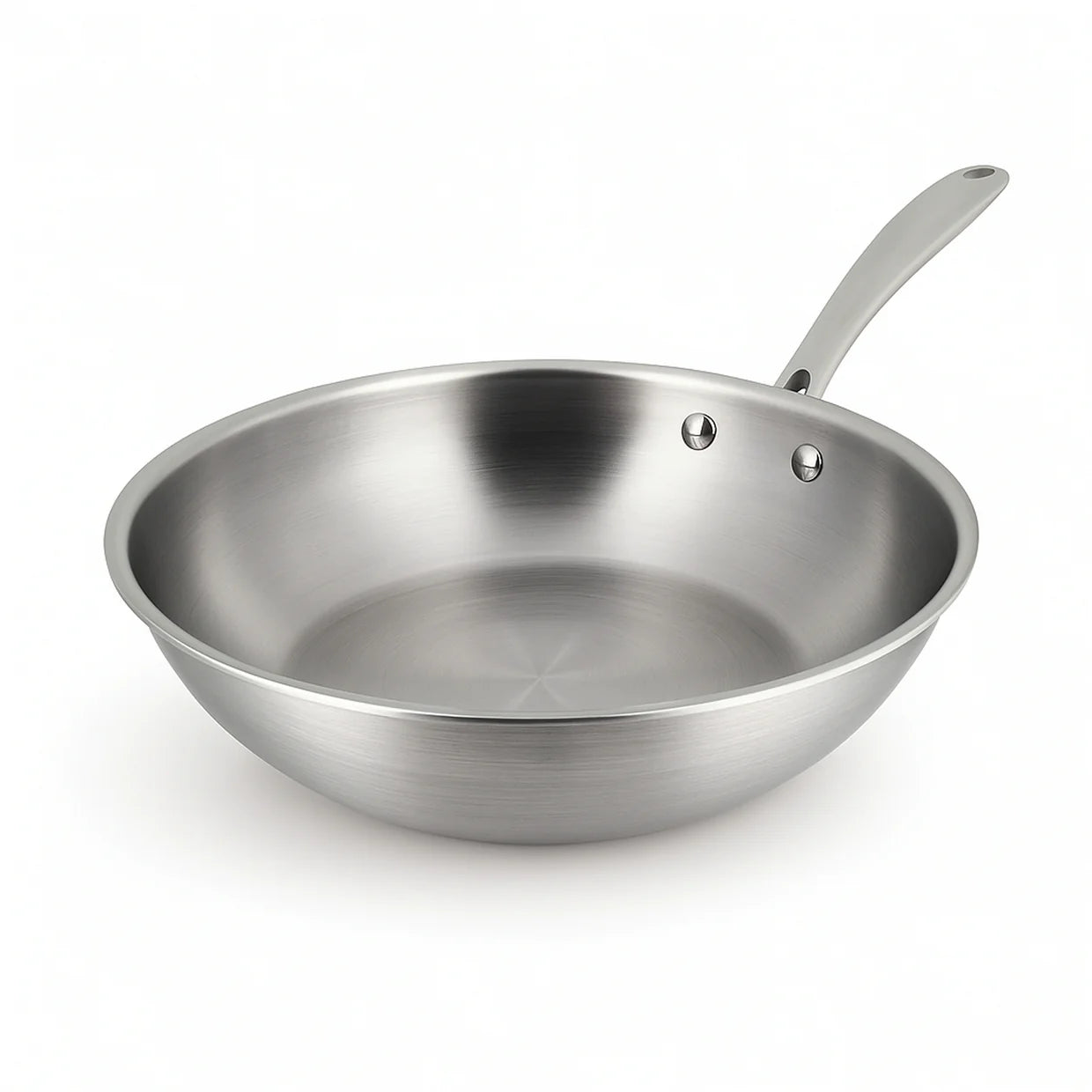 Wok en acier inoxydable 24cm