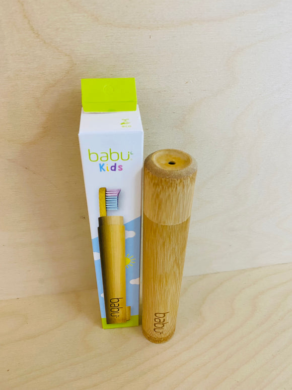 Etui pour brosse à dents en bambou enfant
