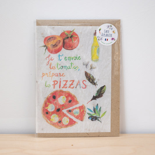Je t'envoie les tomates, prépare les pizzas