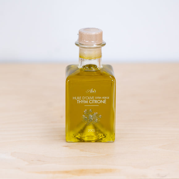 Huile d'olive thym citronné